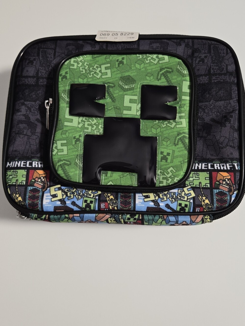 Minecraft Kids Green Creeper Lunch Bag